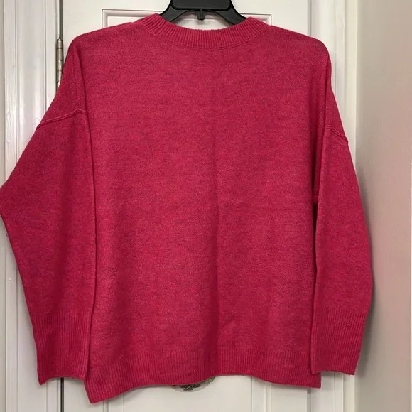 Vince Camuto Oversized Sweater Drop Shoulder Pink Comfy Sweater Women’s Size L - Picture 8 of 14